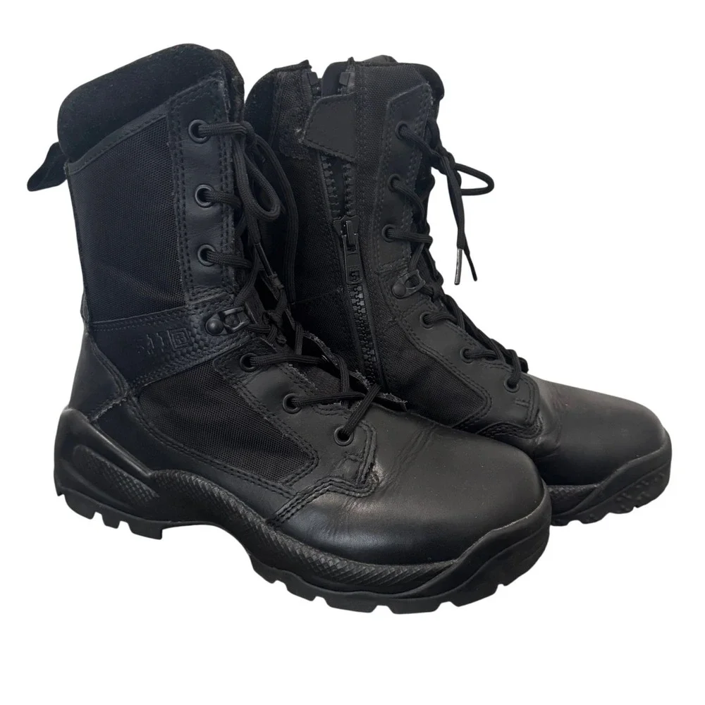 5.11 Tactical ATAC 2.0 8 Inch Side Zip Black Combat Boots Mens 7.5 Utility